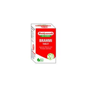 Baidyanath Brahmi Tablet – Ayurvedic Memory Enhancer for Focus, Stress Relief & Sleep